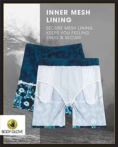 Body Glove Men’s Swim Trunks – Stretch Fit Bathing Suit For Men – 7” Quick Dry Swimwear Board Shorts Swim Suit (S-Xxl), Size Large, Blue Green Tie-Dye #TOP5