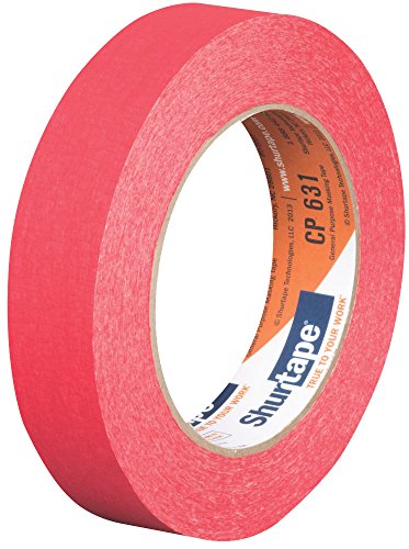 Shurtape 183263 CP 631 RED-24mm x 55m-36 rls/cs, One Size, Red
