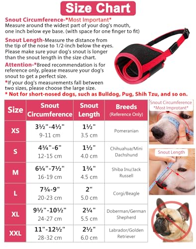 Luckypaw VELCROMZ-RED-XS-P Dog Muzzle Anti Biting Barking And Chewing thumb #2