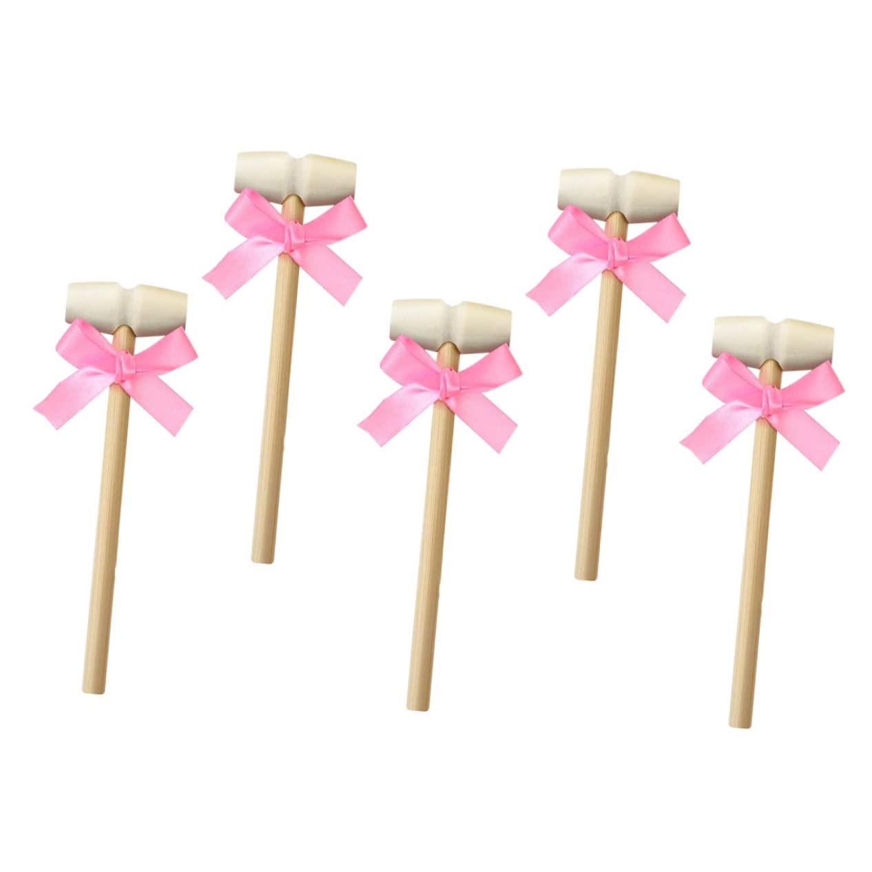 Garneck 5pcs Wooden Hammers Spherical Crab Hammers Natural Hardwood Seafood Tool Shellfish Shelling Boys and Girls Mini Mallets