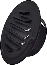 BZIHIZO Rejilla de ventilación de 150 mm, con protección contra insectos, salida de ventilación de acero inoxidable (150 mm), color negro