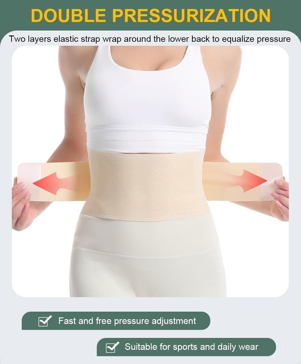 Fascia Lombare Cintura di Supporto Lombare Leggera E Traspirante for Lo Sport Cintura Schiena(Beige,M)