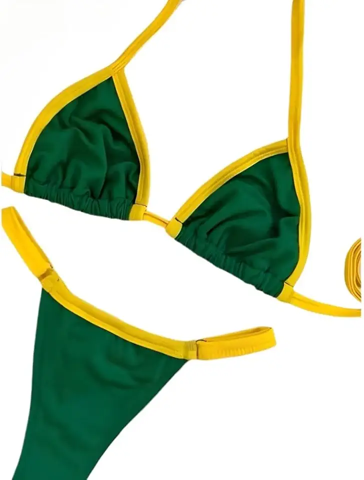 Biquíni Feminino Fita Brasil Marquinha Cortininha tendência praiana