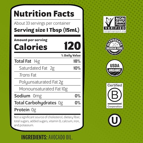 image for Chosen Foods Organic Avocado Oil, 16.9 Fl Oz - All Purpose Cooking Oil