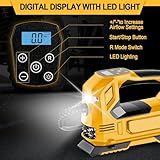 Cordless Tyre Inflator Air Compressor for Dewalt 20V Li-Ion Battery, Portable Battery Auto Tyre Pump 150 PSI with LED Light, Digital Air Pump for Car Motorcycle Bicycle - Image 3