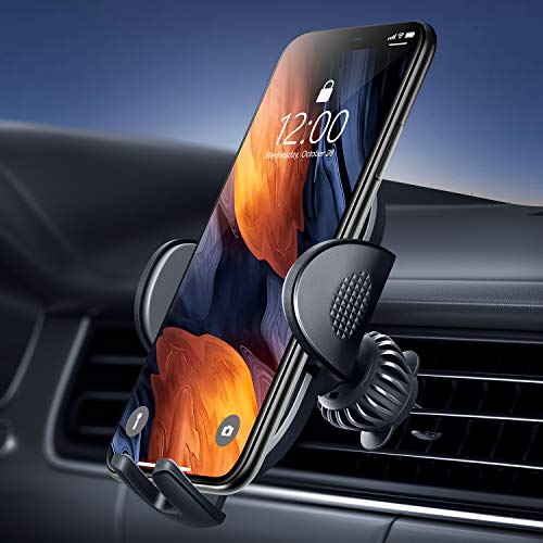 Car Phone Mount, UXD Car Phone Holders for Air Vent [Quick Release & Adjustable Clamp] Compatible with iPhone 12 11 Pro Max Xs XR X 8 SE Nexus Galaxy S20+ S10 S9 S8 S7 S6 S20 Note 10 9 Plus