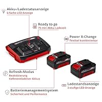Original Einhell Starter Kit Akku und Ladegerät Power X-Change (Lithium Ionen, 18 V, 2x4,0 Ah Akku und Twincharger, passend für alle Power X-Change Geräte, inkl. Wandhalterung) – Ansicht 3