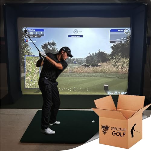 SPECTRUM GOLF SIMULATORS-Golf Cage-Padded-DIY-Premium Poly Spacer Golf Screen-US Made (120 x 96 x 60)