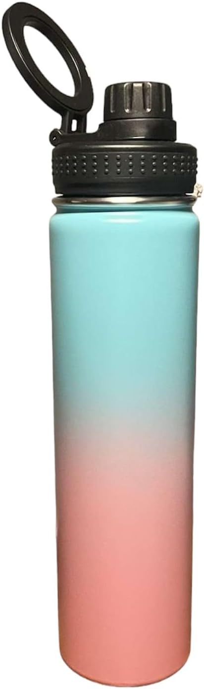 Generic Stainless Steel Water Bottle compatible with all devices Tripod Phone Holder with booster ring -sport -gym-bottle for man & woman -25oz 360Rotate, A-Bubble Gum, 25oz-ct12