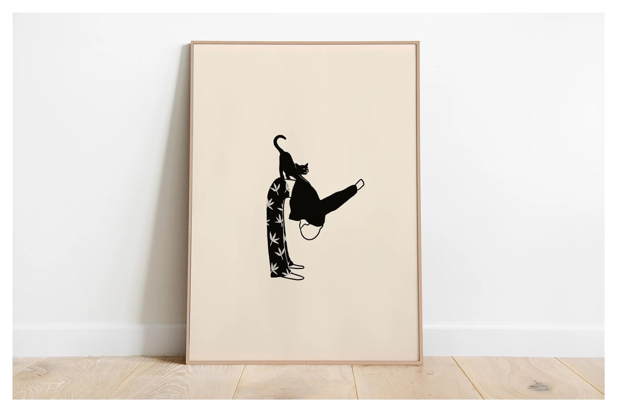 Affiche illustration murale chatons mignons salon cosy