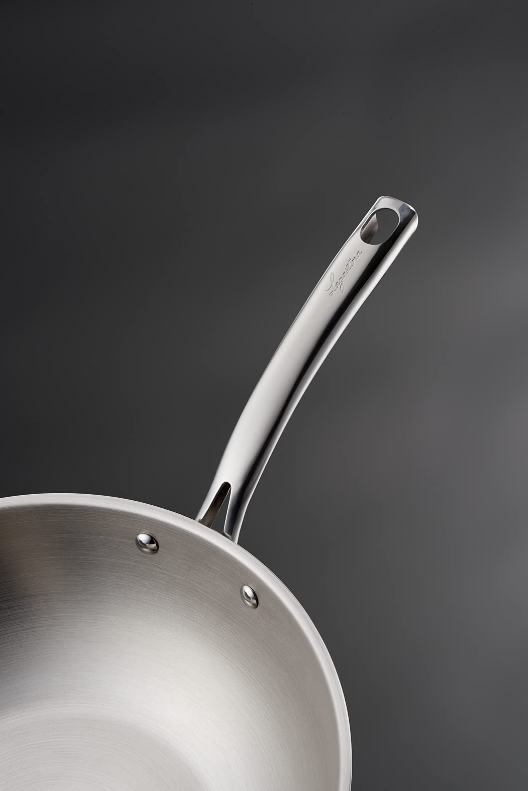 Lagostina Evelia Set di Pentole Induzione, Gas e Forno in Acciaio Inox 18/10, 13 Pezzi, Batteria con 4 Casseruole, Pentola, Padella Antiaderente, Mestolo, Schiumarola, Cucchiaio Spaghetti, 4 Coperchi