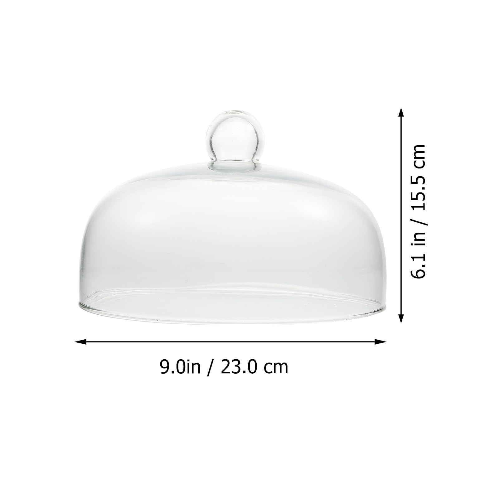 Cloche Alimentaire en Verre pour Gâteau, Conservation Fraîche, Transparente