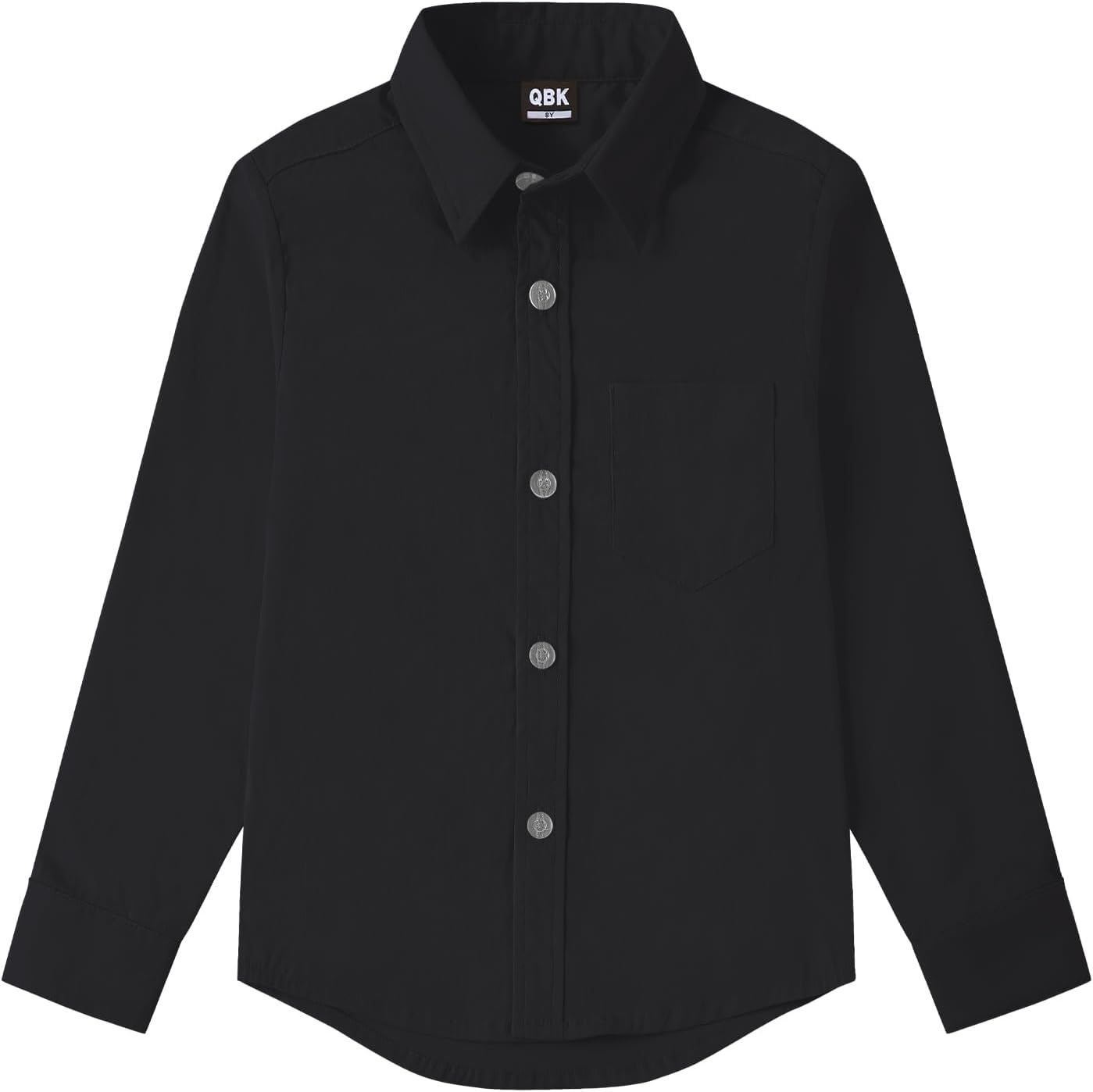 9 Month-16Y Boys' Long Sleeve Button Down Toddler Dress Shirt Oxford Uniform Shirt with Chest Pocket - Image 4