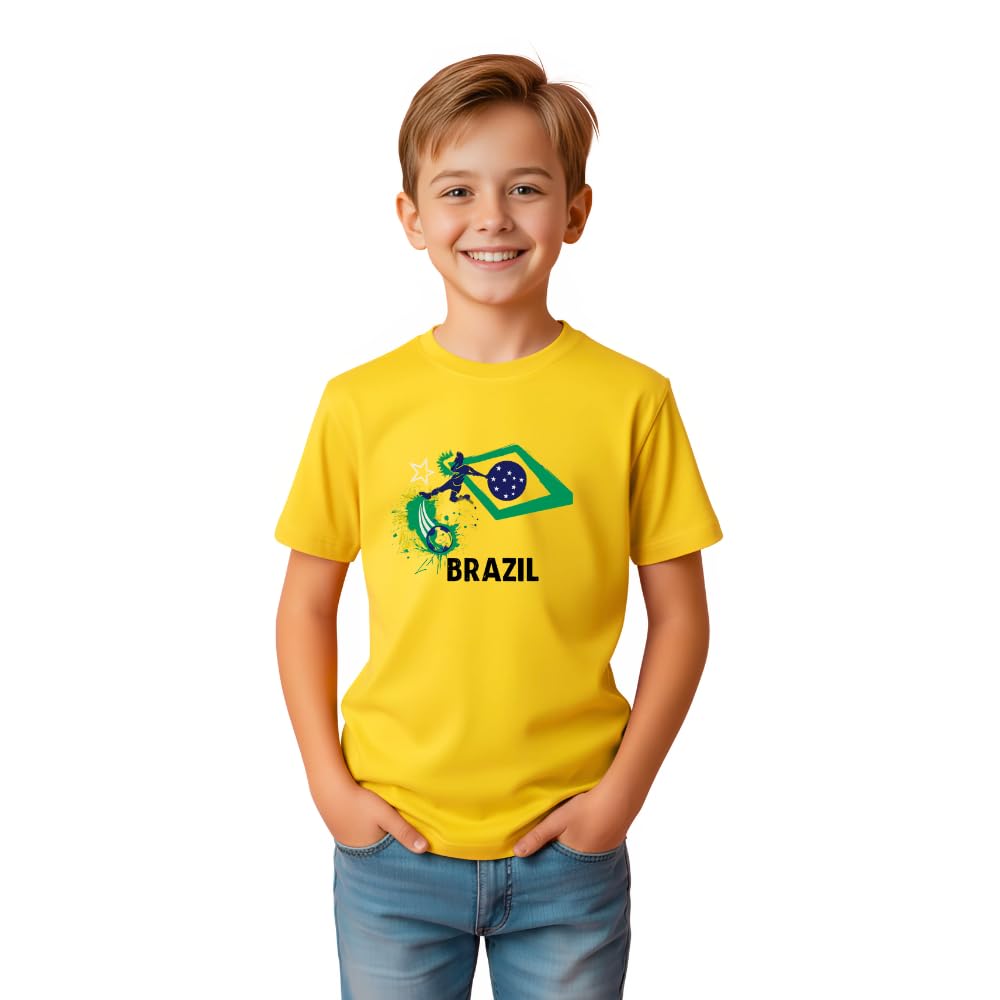 Brazil Football Team World Fans printed T shirts Supporting The Team Football Team Jersey T shirts For Men | Women | Kids to win the cup