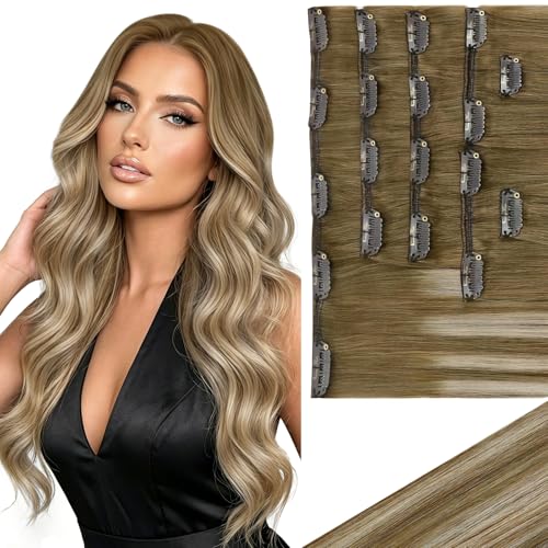 Ve Sunny Clip in Hair Extensions Human Hair 24 Inch