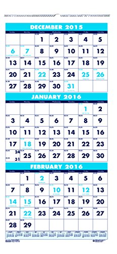 House of Doolittle Three-Month Compact Calendar, December 2015 to January 2017, 8