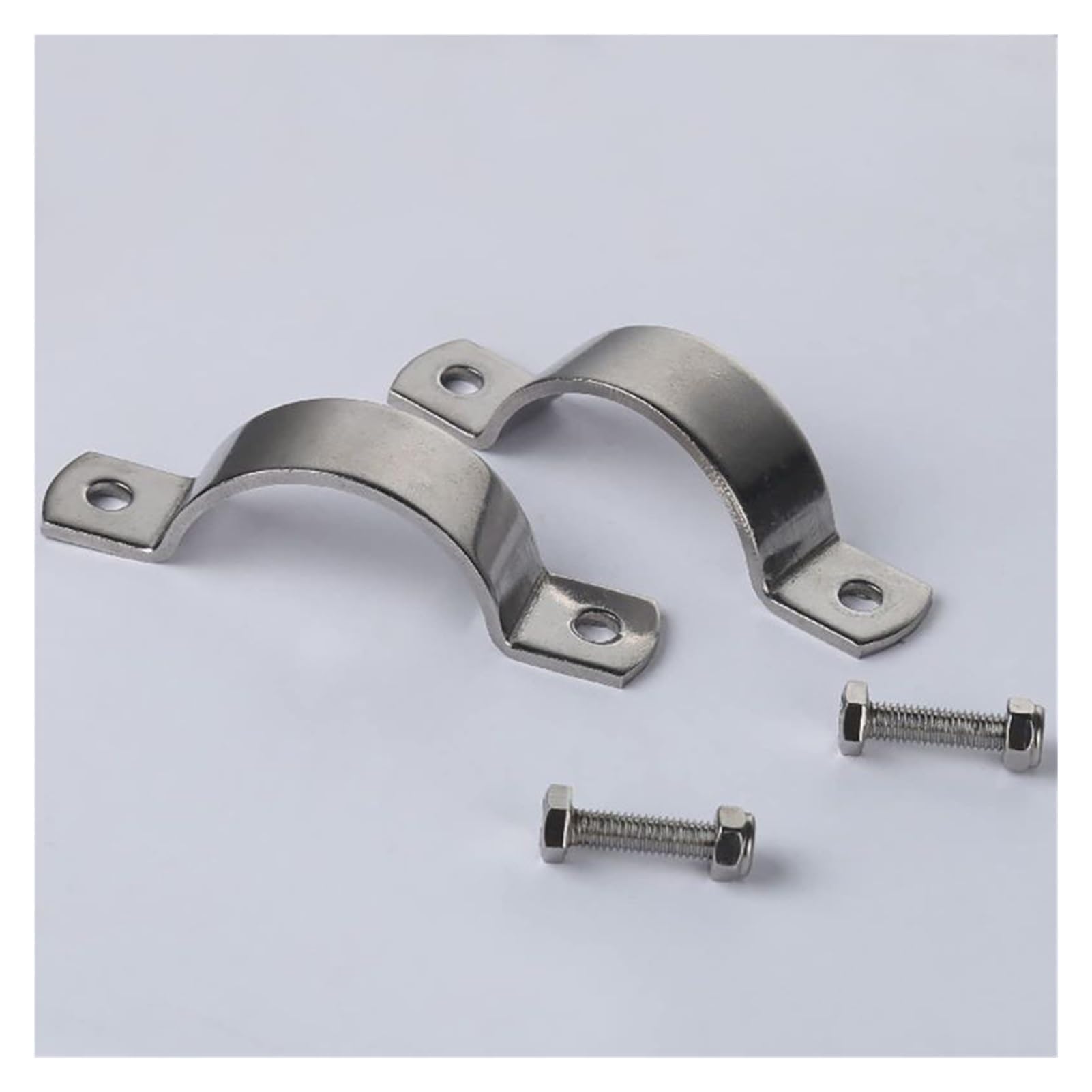 Staffa Supporto Tubo Pesante Acciaio Inox 304 Fissaggio | Anello aperto, presa rigida, antiruggine, uso lavorazione metalli(2pcs 108-114mm)