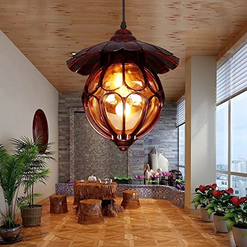 Linterna colgante exterior retro de aluminio para iluminar cenas en terrazas y porches