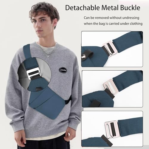 Anti Theft Bag Travel Purse, Anti Theft Crossbody Bags Travel Purses for Women Men Slim Sling Bag4