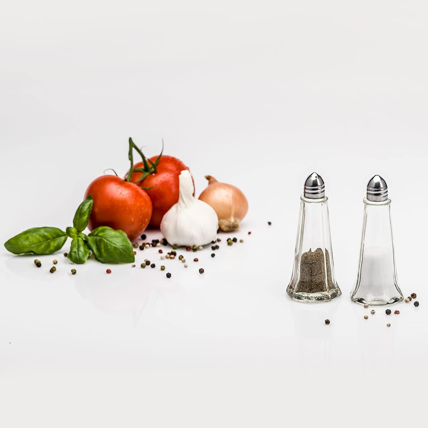 Westmark Zestaw: Pieprzniczka i solniczka, 2 elementy, Pojemność: 40 ml każdy, Szkło/Stal nierdzewna, New York, Srebrny/Przezroczysty, 65262270