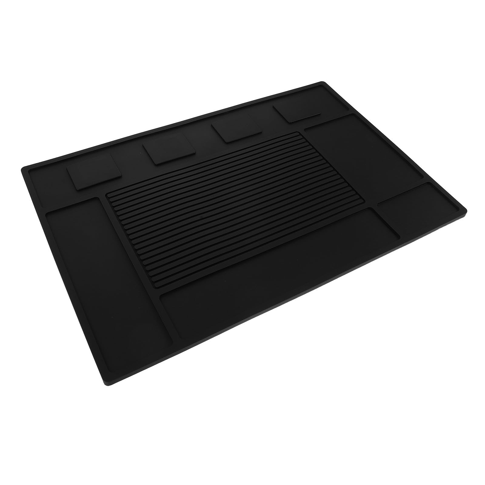 Healeved Tapis Magnétique en PVC 45x30 Cm pour Coiffeur, Tapis Isolant Thermique Antidérapant, Organiseur de Bureau pour Outils de Coiffure en Salon
