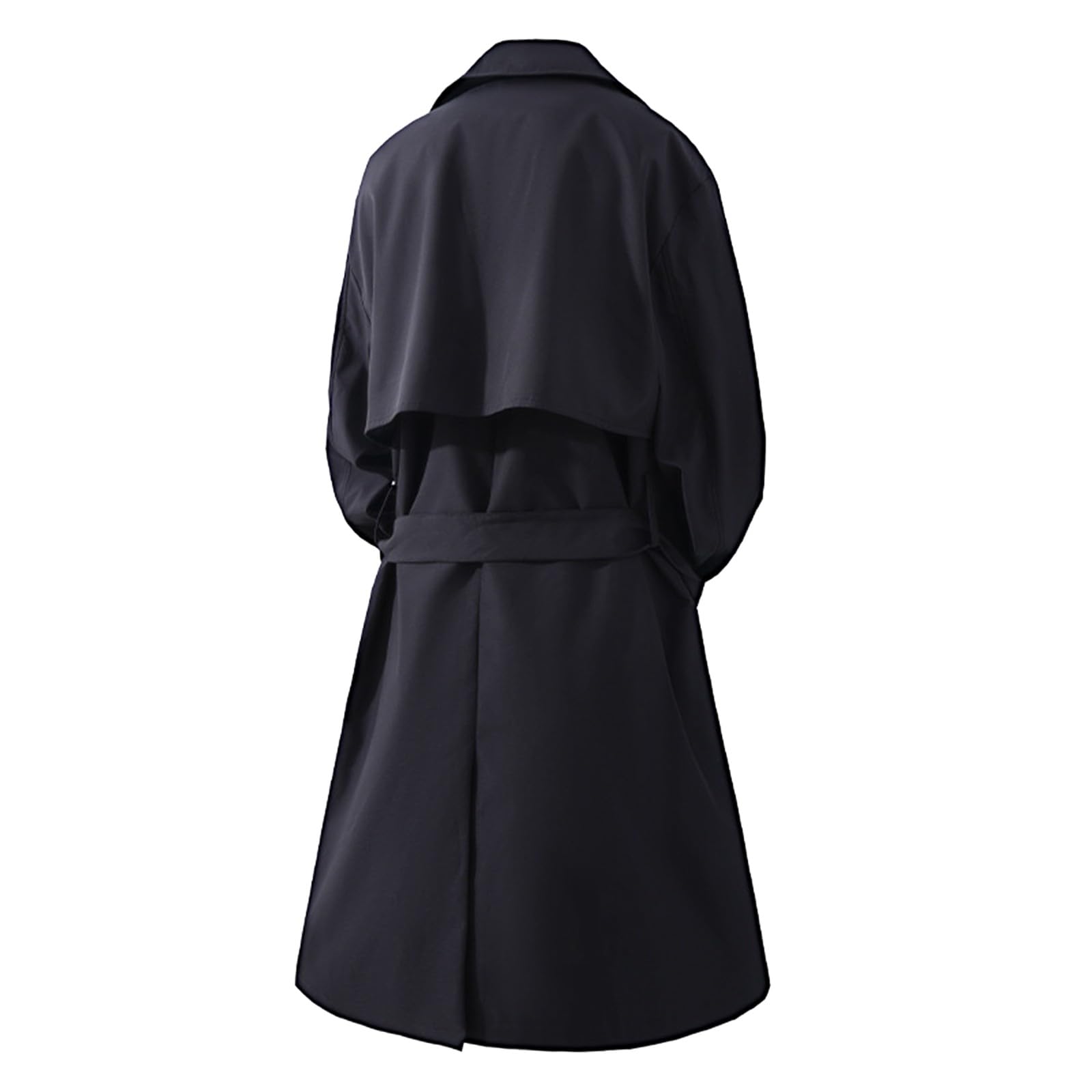 Cappotto invernale da uomo, lungo, con bottoni | Cappotto trench a doppio petto, largo e lungo, a maniche lunghe, alla moda, casual, invernale, classico
