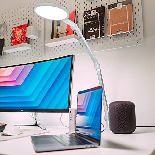 Lume Cube White Edge Led Desk Light | Remote Work Desk Lamp With Clamp | Video Conferencing Lighting, Zoom Webcam, Task Light, Drafting Light, Table Lamp | Adjustable Brightness, Color Temperature #TOP6