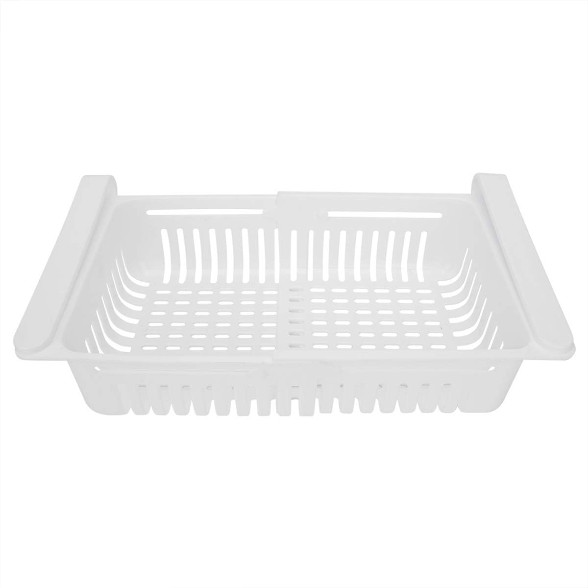 2 PCS Fridge Drawer Organizer, Retractable Fridge Storage Rack Fit for