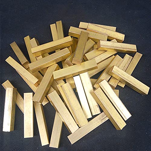 Davitu Wires & Cables - 5pcs H59 Brass bar decorative strip Brass Row Brass block Grounding Copper Bar for High low voltage electrical appliances switch - (5pcsx200mm length, thick 4 width 20mm)