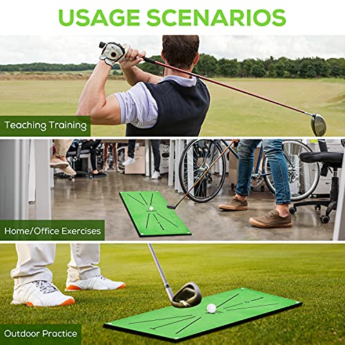 Bnt Golf Training Mat, Swing Detection Batting, Analysis & Correct Your Swing Path, Or Golf Hitting Mat, Turf Golf Mat With Shock Absorbent Rubber Soft Base, Golf Practice Grass Mat For Indoor/Outdoor #TOP5