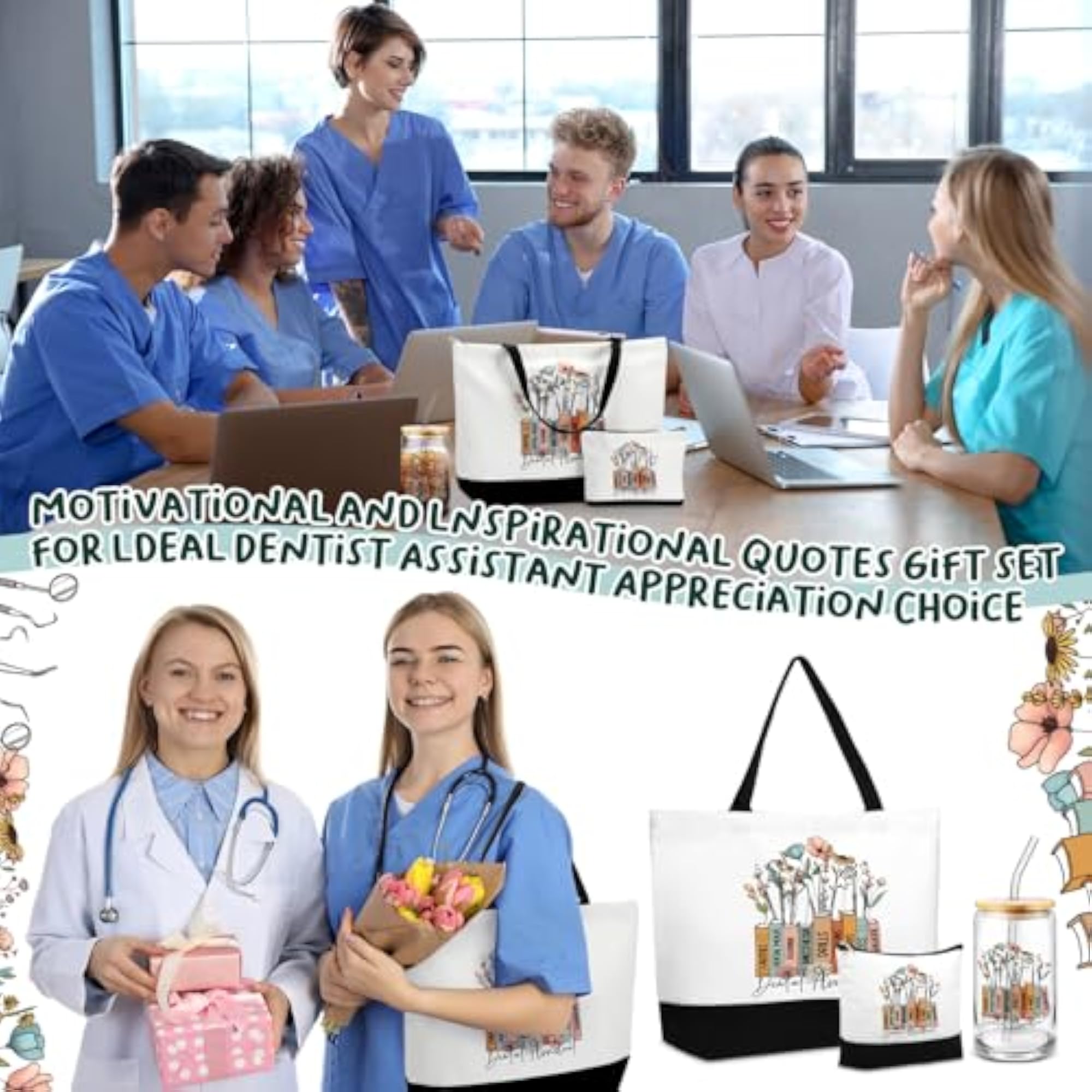 3 Pcs Housekeeping Appreciation Gifts Tote Bag Set