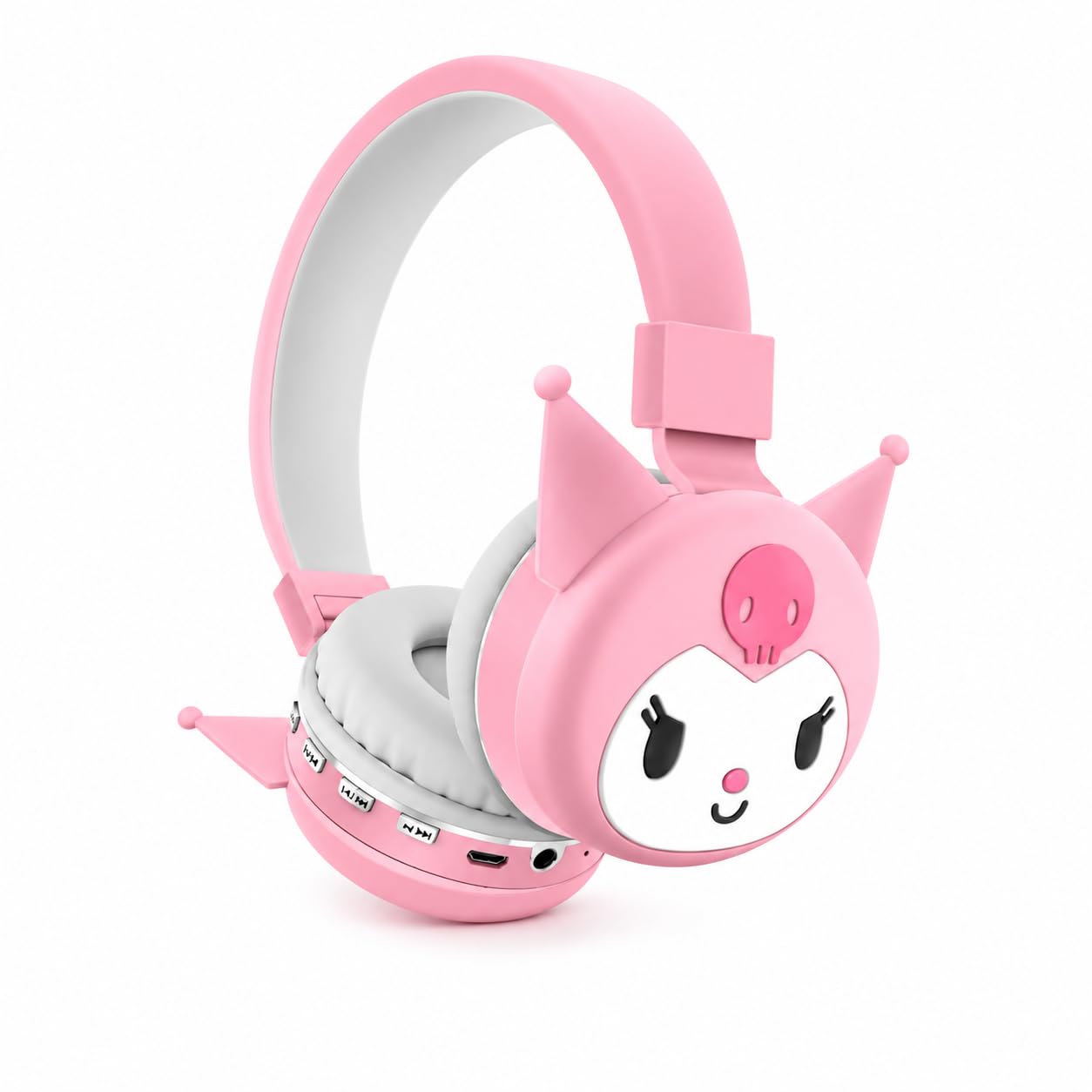 ADC Enterprises Cute Devil Cartoon Wireless Bluetooth Headphones for Kids & Girls | Foldable Stereo Over-Ear Headset with Soft Cushions, Adjustable Headband & Rechargeable Battery (Pink)-image-27