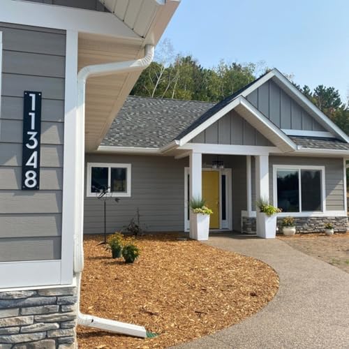 Custom House Numbers Sign,Modern Deco Vertical House Number,Acrylic Address Number Sign,Vertical House Numbers,Modern Deco Vertical Address Sign for Outside Plaques&Signs (9