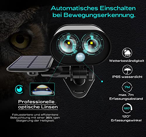 Solarleuchte mit Bewegungsmelder von Lepwings für den Außenbereich