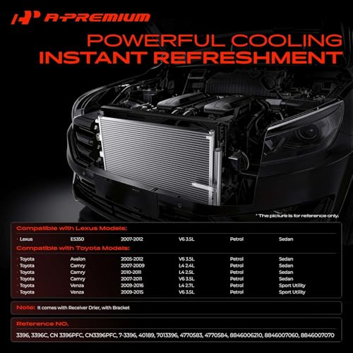 A-Premium Air Conditioning A/C Condenser Compatible with Toyota Camry 2007-2011, Avalon 2005-2012, Venza 2009-2016 & Lexus ES350 2007-2012, Replace# 8846006210 by A-Premium - Used condition - Image 2