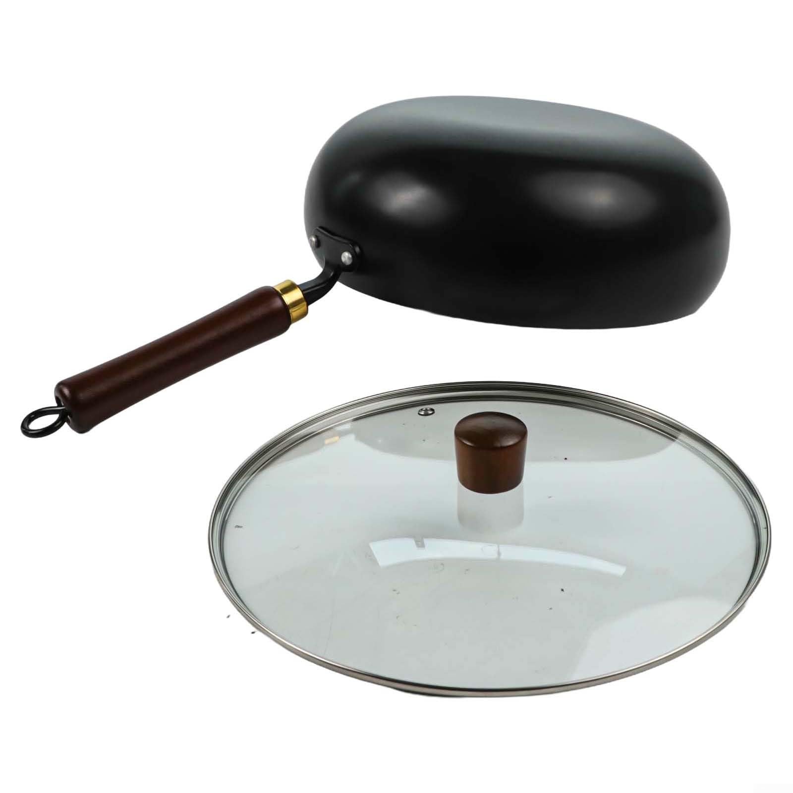 Handgeschmiedeter Eisenkochtopf 26,5cm Big Belly Design(28cm pot+L glass lid)