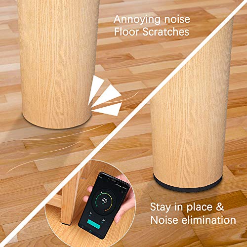 Felt Furniture Pads , Furniture Pads Hardwood Floors 8\" x 6\" x 1/5\" Self Adhesive, Cuttable Felt Chair Pads , Anti Scratch Floor Protectors for Furniture Legs Furniture Couch Felt Feet , Black - Thumbnail 5