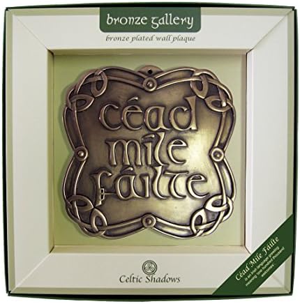 Bronze Plated Wall Plaque With Cead Mile Failte Design