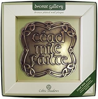 Bronze Plated Wall Plaque With Cead Mile Failte Design