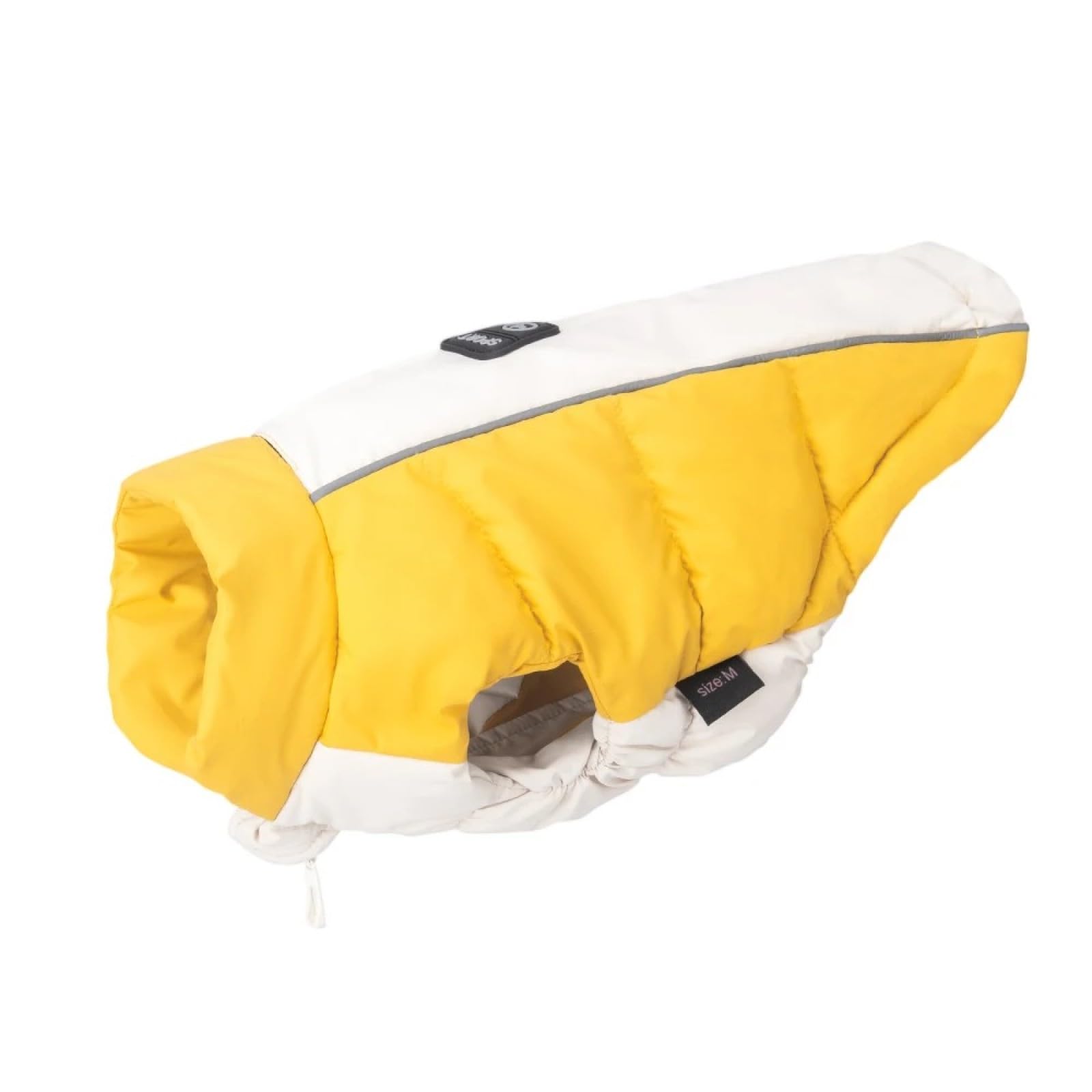 Manteau bicolore pour chien jaune et étanche pour balades d'hiver