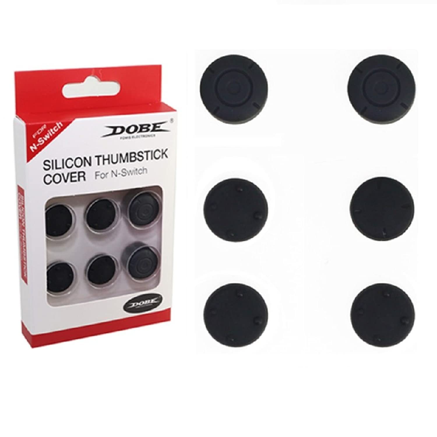 DOBE Nintendo Switch Silicone Thumb Grip Stick Cap Extenders 3 Pairs
