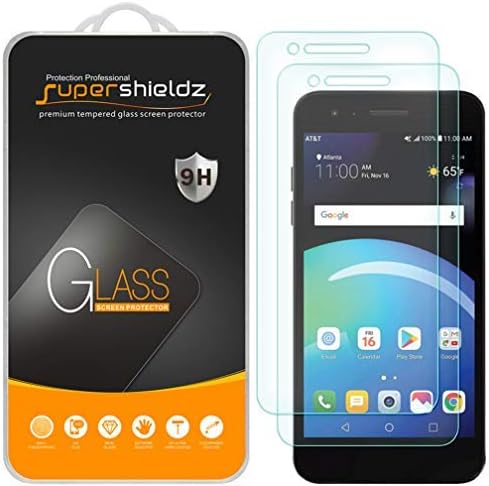 Supershieldz Protector de pantalla de vidrio templado diseñado para LG Phoenix 4, antiarañazos, sin burbujas