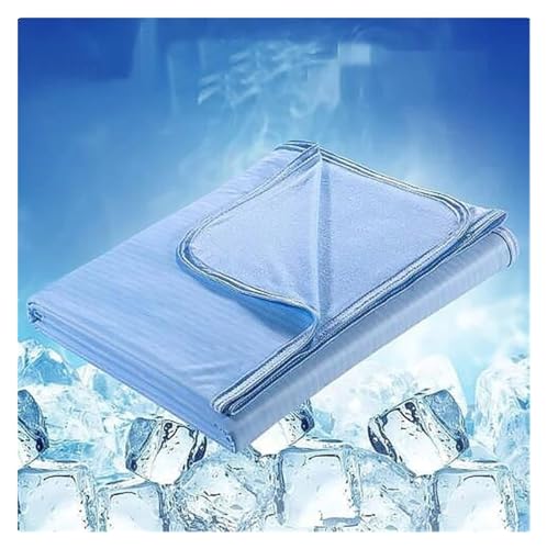 King Size 198 x 218 cm grande coperta di raffreddamento estiva coperta di raffreddamento leggero sottile piumino trapunta doppio strato Q-Max 0,4 fibra di raffreddamento assorbe calore lavabile