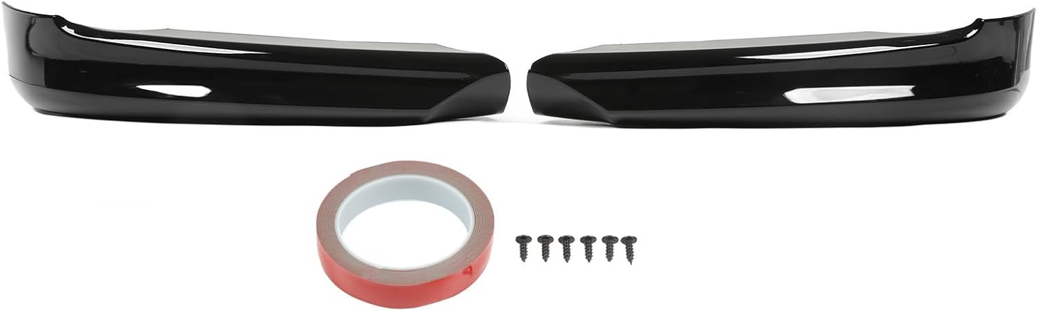 Front Bumper Spoiler Lip, 2PCS Front Bumper Lip Splitter for 3 Series E90 Sedan Pre LCI 2005‑2008 (Glossy Black)