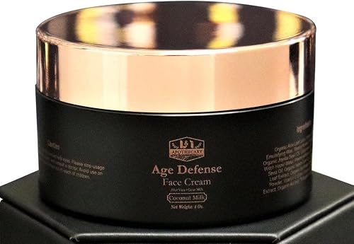 4 Oz. Age Defense Vitamin C Face Cream, With Vitamin C Ester + Aloe Vera + Goat Milk. Natural Facial Moisturizer, Anti-aging Face Moisturizer Cream, Natural Face Cream. pH Balanced Formula
