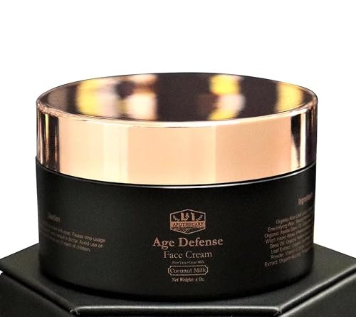 4 Oz. Age Defense Vitamin C Face Cream, With Vitamin C Ester + Aloe Vera + Goat Milk. Natural Facial Moisturizer, Anti-Aging Face Moisturizer Cream, Natural Face Cream. Ph Balanced Formula #TOP2