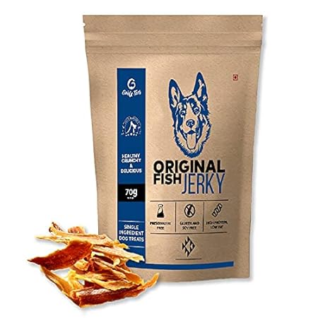 Goofy Tails Fish Jerky Dog Treats |Training Treats for Dogs |Gluten and Grain Free, No Artificial Flavors & Preservative | Made with Real Fish (Pack of 1)