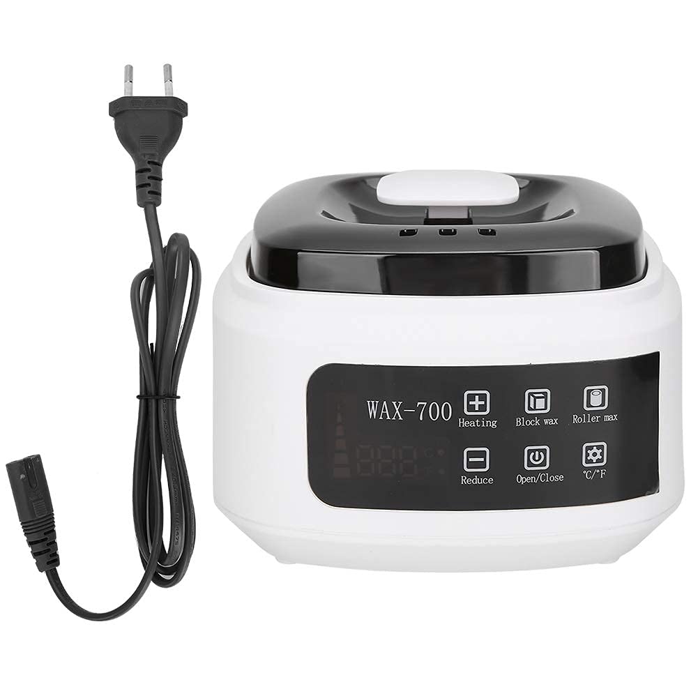 Riscaldatore di cera per depilazione, riscaldatore di cera elettrico 120W Macchina per cera depilatoria, controllo della temperatura femmina per(220V, European standard)