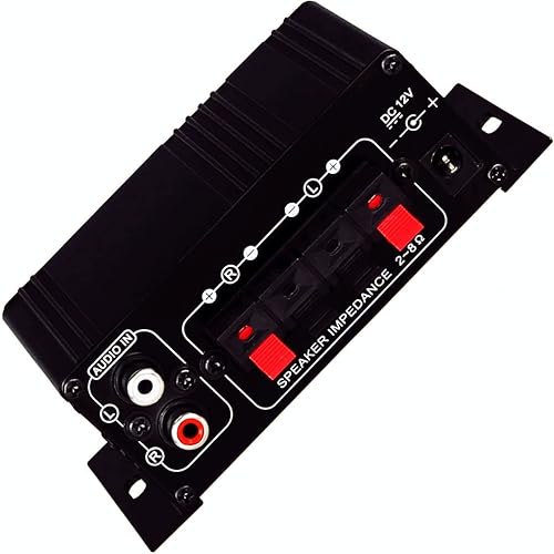 Miniatura 3 de Generic Mini amplificador de potencia de audio digital de 2 canales para automóvil o MP3, 2 x 18 vatios por canal (12 VDC), perilla de volumen LED