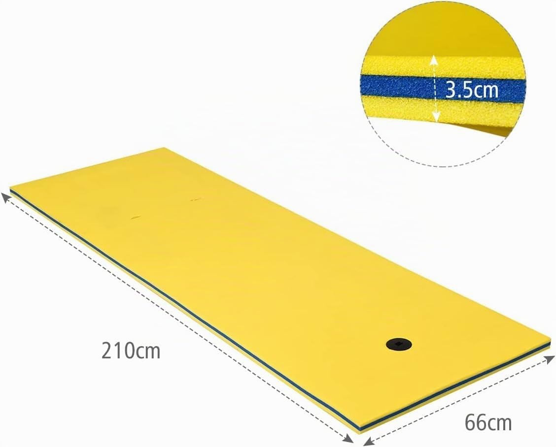FANTASK Tappetino galleggiante, 210 x 66 cm, galleggiante, portata fino a 60 kg, in schiuma XPE antistrappo